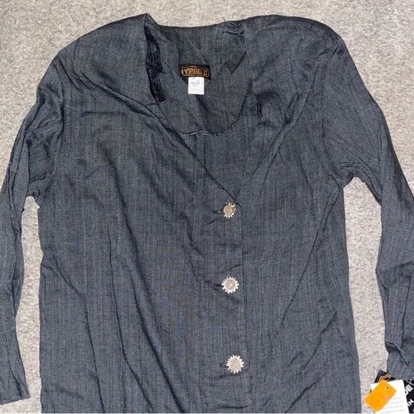 Vintage, Virgo II, Gray Micro Checkered Blazer Dress - Picture 9 of 16